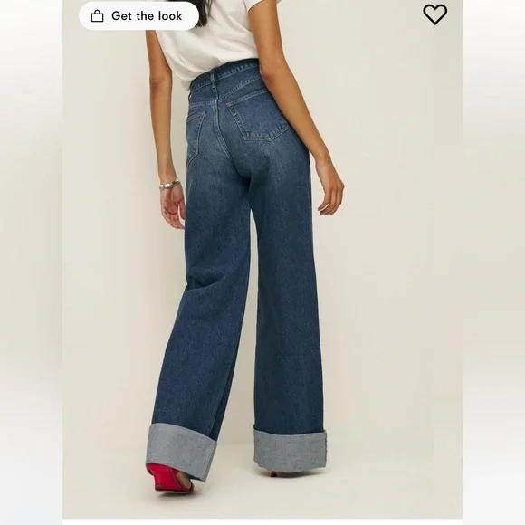 Reformation Cary Cuffed High Rise Slouchy - Picture 5 of 9